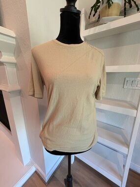 lululemon athletica Ribbed Short Sleeve Tee - Cream